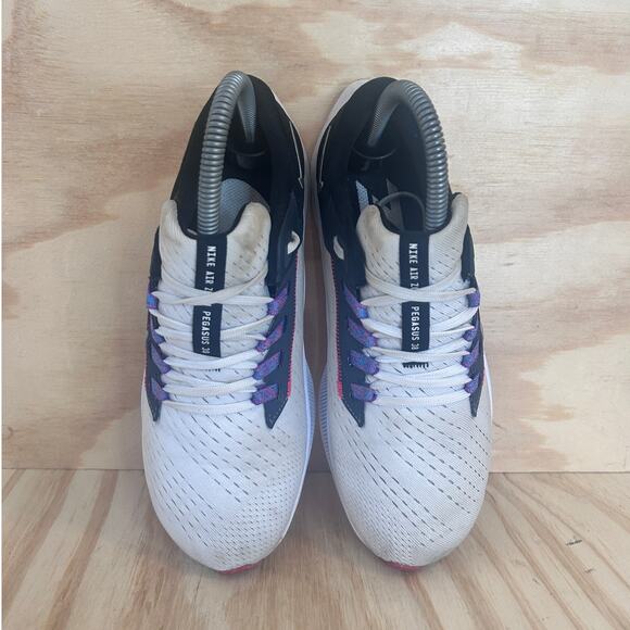 Nike - Air Zoom Pegasus 38 - Running Shoes -White/Blue -Women's - 6 - CW7358-101 - Picture 7 of 9